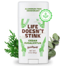 Stinkbug Naturals Organic Aluminum Free Deodorant Stick with Cedar Eucalyptus, Coconut Oil and Essential Oils, Paraben Free, Sensitive Skin Deodorant,