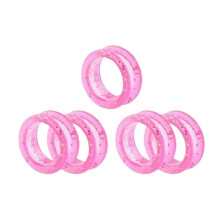 5 stk Pink silikonesakse Indsatser Fingerbeskytterring til fris?r h?rklippesaks Fingerringe Greb Soigneringsaks Tommelfinger K?ledyrsaks H?rklipp