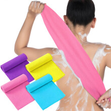 Tatuo 4 Pieces Korean Washcloth Exfoliating Long Korean Exfoliating Cloth Exfoliating Back Scrubber for Body Men Women Korean Bath Towel Japanese