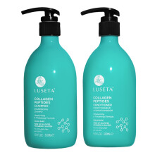 Set Shampoo e Balsamo Luseta per Ristrutturare con Peptidi di Collagene per Capelli Sottile e Secchi