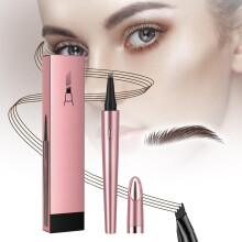 3D Vattentt Microblading Eyebrow Pencil Contouring Pen 4-Spets Microblade Eyebrow Penna Natural Makeup Fine Stroke Magic Eyebrow Pencil med 4 Mi