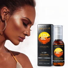 3-i-1 Tanning Oil Summer Beach Tanning Aid Mrkbrun Brons Body Tanning Oil.Lotion Black Bronzer Oil for Body SPF 25+ Huduppstramande Tanning Loti