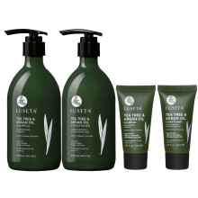 Σετ Σαμπουάν και Conditioner Luseta Tea Tree - Μέγεθος πλήρους και ταξιδιού για λιπαρά μαλλιά