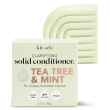 Kitsch Tea Tree & Mint Solid Natural Hair Conditioner Bar voor krullend, golvend fijn haar Verhelderende en reinigende organische conditioner Haarkle