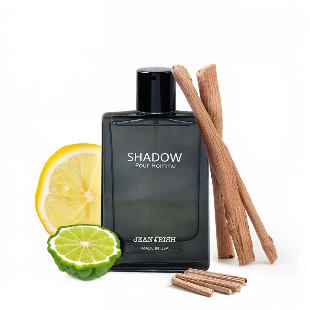Eau de toilette Jean Rish Shadow Pour Homme (100 ml) aux notes de citron, de c  dre et de bergamote - Parfum longue tenue et luxueux