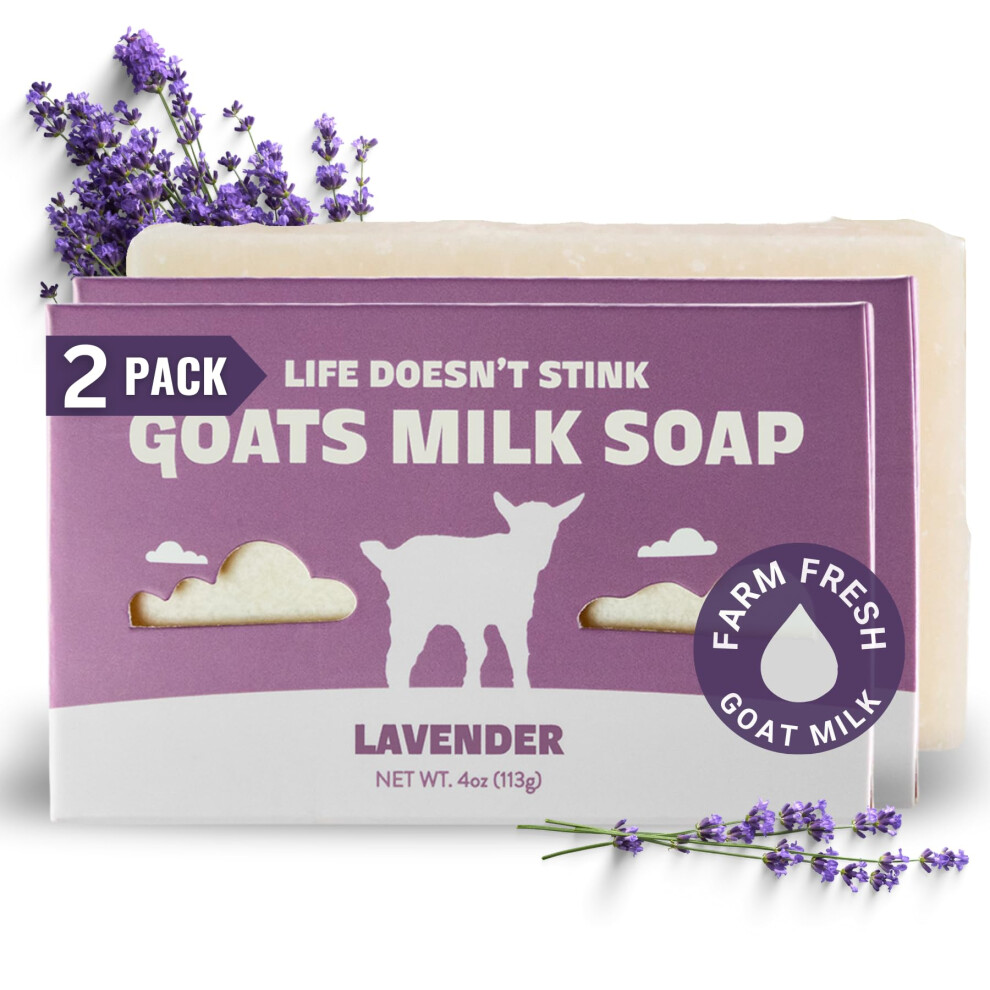 Stinkbug Lavender Natural Organic Goats Milk Soap With Natural Ingredient 4 Ounce Pack Of 2