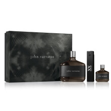 John Varvatos 3 rszes frfi klni ajndk szett Eau de Toilette spray fuszeres fs illat Medjool datolya jegyekkel, koriandermaggal s borrel