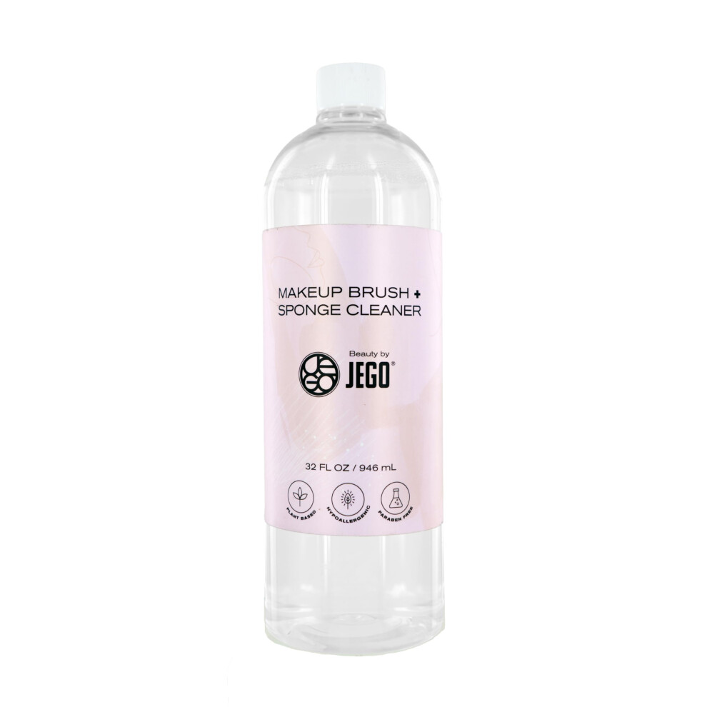 Jego Makeup Brush + Sponge Cleaner Solution - Ideal For Removing Makeup Dirt & Oil - Make Up Brush Cleanser - Hypoallergenic & Plant-Based Solution