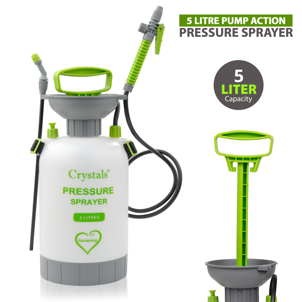 5L Garden Pressure Sprayer Portable Hand Pump Chemical Weed Spray Water Bottle