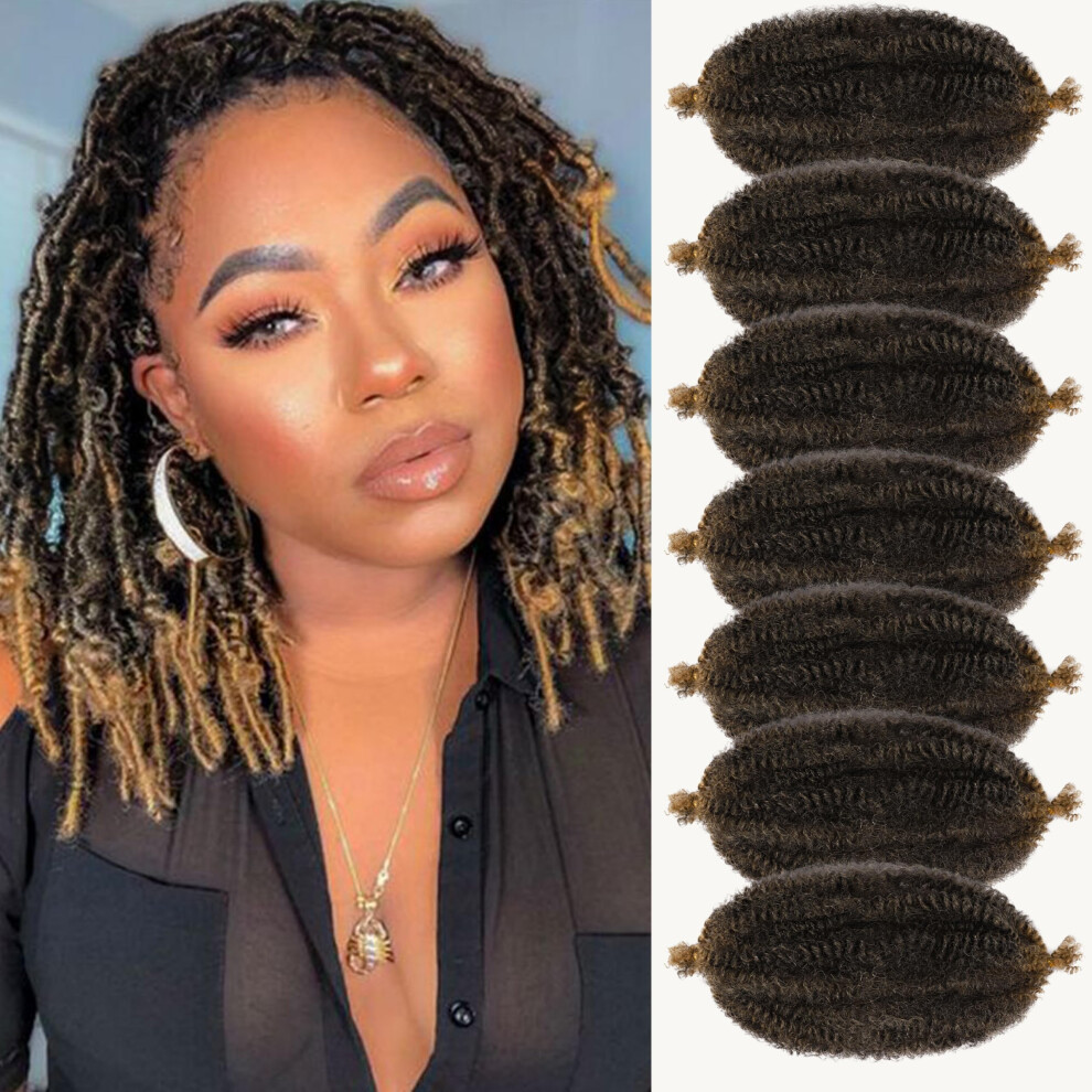 Gowit Unisex Marley Twist Braiding Hair 12 Inch 7 Packs Ombre Honey Blonde Spring Twist Hair Springy Afro Twist Hair Soft Marley Hair For Wrapping Locs Cuban Twist
