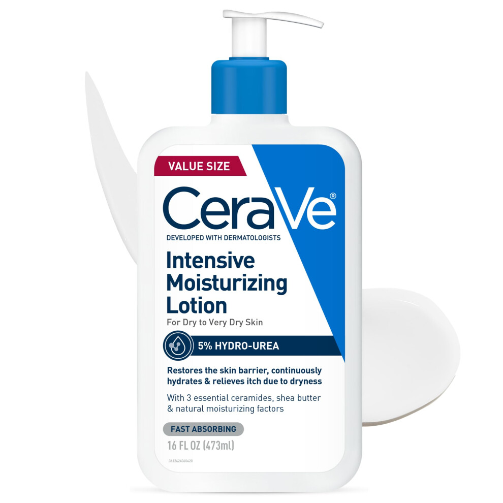 CeraVe Intensive Moisturizing Lotion | Hydro-Urea + Shea Butter | Body Lotion For Dry Skin | Relieves Signs Of Extra Dry Skin | Non Greasy Hydrating L
