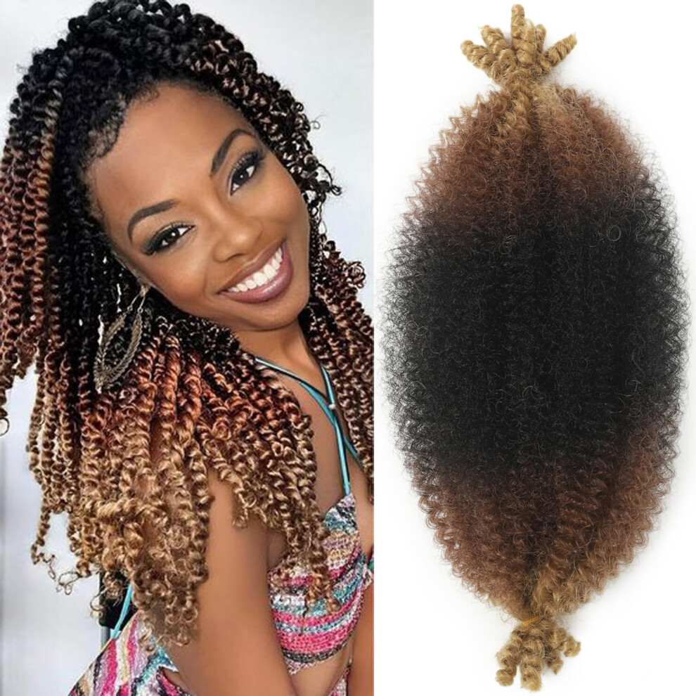 Miyamarch Unisex 12 Inch Springy Afro Twist Hair Marley Twist Braiding Hair 8 Packs Kinky Twist Hair Short Marley Hair Wrapping Hair For Soft Locs Passion Hair Extensi