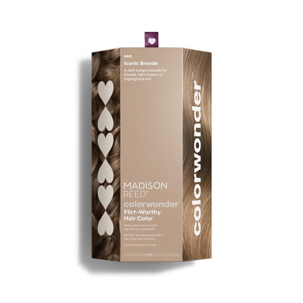 Madison Reed Colorwonder Demi-Permanent Hair Color, Effortless At-Home Hair Dye, Ammonia-Free, Cruelty-Free, Iconic Bronde (8Ag Dark Beige Bronde), Pa
