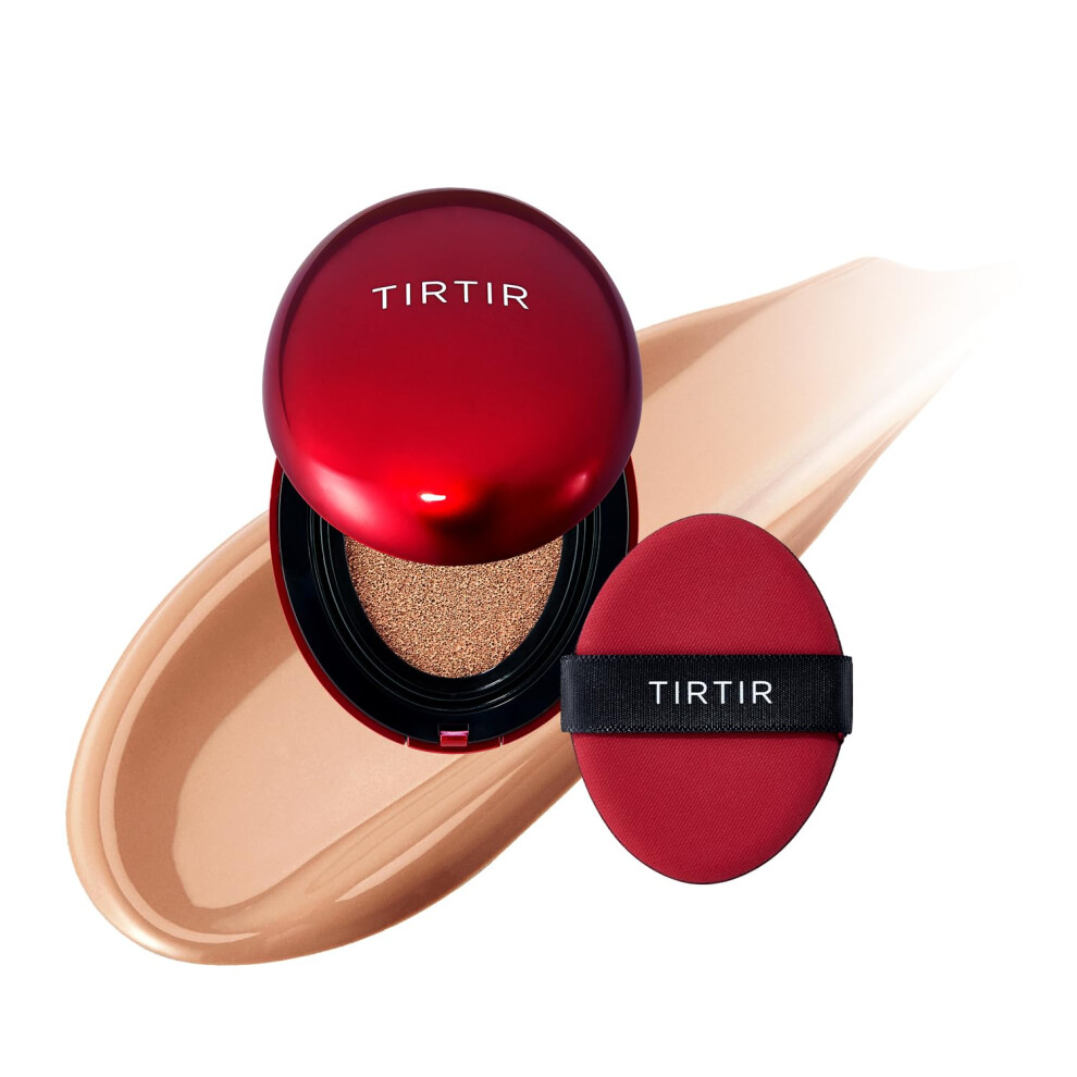 Tirtir [*Mini Size*] Mask Fit Red Cushion Foundation | Long-Lasting Lightweight Buildable Coverage Semi-Matte Finish Korean Cushion Foundation (#3 - Image 9