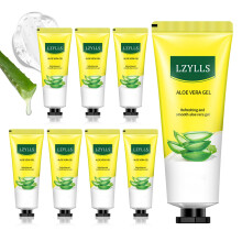 LZYLLS Aloe Vera Gel for Sunburn Relief Hydrating Travel Size Aloe Vera Gel for Face Moisturizing Sunburn Relief After Sun Lotion Fast Absorbing Non-