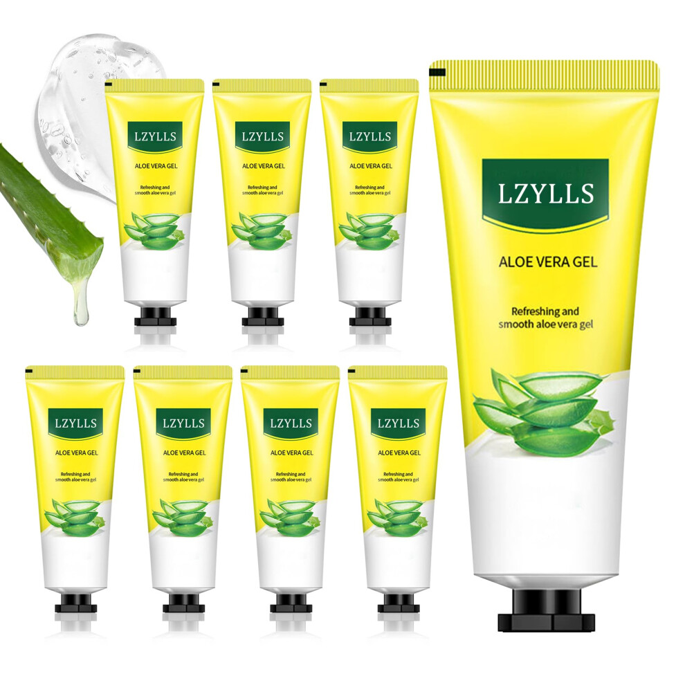 Lzylls Aloe Vera Gel For Sunburn Relief Hydrating Travel Size Aloe Vera Gel For Face Moisturizing Sunburn Relief After Sun Lotion Fast Absorbing Non-S