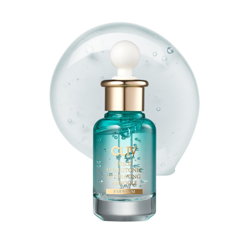 Cliv Multi Hyaluronic Hydrating Ampoule Facial Serum | Skin Moisturizing And Deep Hydration | For Dry & Rough Skin (1.01 Fl Oz 30Ml)
