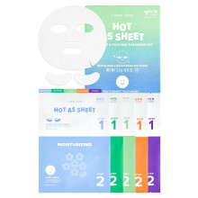 I DEW CARE Korealainen kangasnaamiopakkaus 5 p  iv  n silm  nymp  rysiholle ja kasvoille - Hot as Sheet | Kosteuttava, kirkastava, rauhoittava, supis