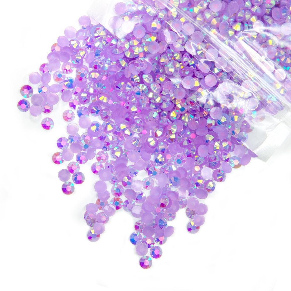 Qiipii 4700PCS 3Mm Fialov Ab Pryskyricn Kamnky Bulk Svetle Fialov Ab Flatback El Pryskyrice Balcek SS10 Diamanty Krystaly Drahokamy Prvesky N-image