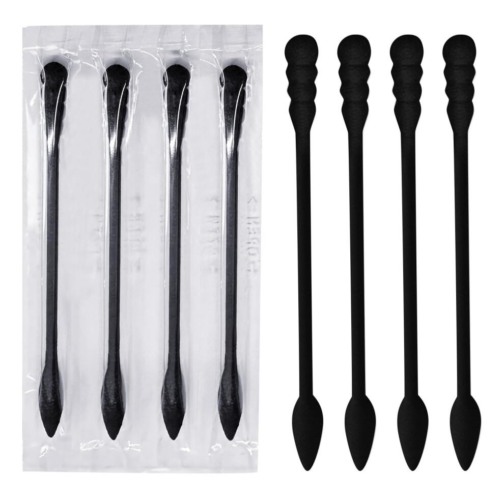 Le Miju Individually Wrapped Cotton Swabs,Black Cotton Swabs,Travel Cotton Swabs,Pointed Cotton Swab,Spiral Cotton Swabs,Individually Wrapped Double Tipped Co