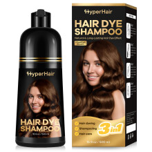 HyperHair Chestnut Brown Hair Dye Shampoo Szampon do wlosw farbowanych Farba do wlosw pokrywajaca siwe wlosy Szampon do siwych wlosw Odpowiedni dl