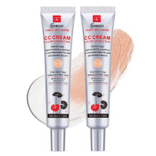 Color Correcting CC Cream med Centella Asiatica Full-Coverage Foundation Color Correcting Cream med SPF 25 Even Skin Tone Hydrating Cream (2PCS l