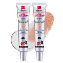 Farbkorrigierende CC-Creme mit Centella Asiatica, volldeckende Foundation, Farbkorrekturcreme mit Lichtschutzfaktor 25, feuchtigkeitsspendende Creme