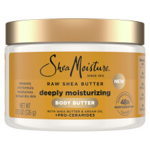 SheaMoisture Gleboko nawilzajace maslo do ciala z surowym maslem shea, olejem arganowym i pro-ceramidami Bogate nawilzenie i gojenie suchej skry 48H
