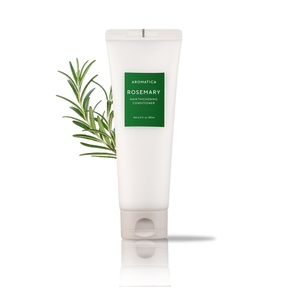 Aromatica Rosemary Hair Thickening Conditioner 6.0 Fl.oz/180Ml Vegan Hair Conditioner For Damaged Hair And Dry Hair - Moisturizing Conditioner For Me