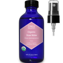 Rose Water Organic hidratl tonik arcpol spray - 100% tiszta rzsavz a Zongle Therapeuticstl, 4 oz
