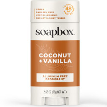 Soapbox Aluminum Free Deodorant Coconut & Vanilla Scented Deodorant Scented Aluminum-Free Natural Deodorants 2.65oz