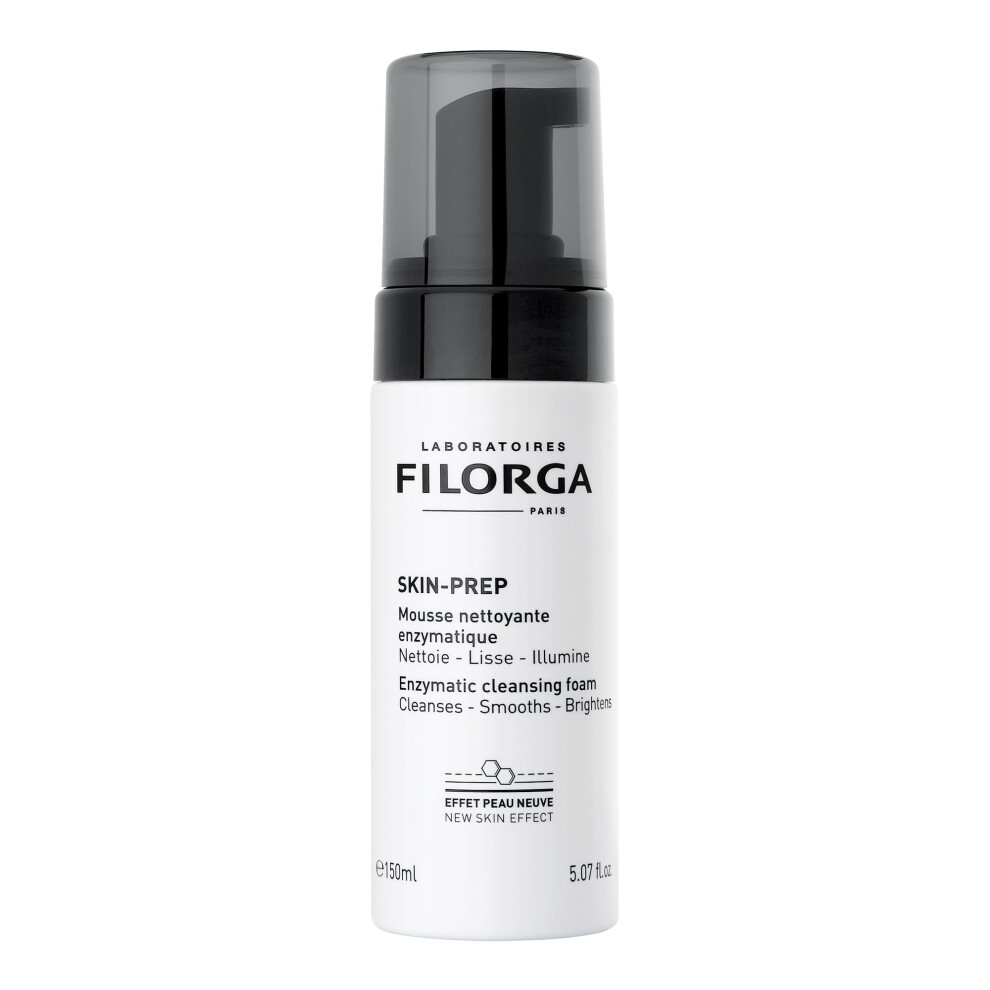 Filorga Skin-Prep Enzymatic Cleansing Foam Face Cleanser With Aloe  Jojoba Oil  and Papain Enzyme to Clean  Smooth  and Protect Skin from Pollutants