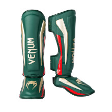 (Green, Large) Venum Muay Thai Stand Up Elite Shin Guards