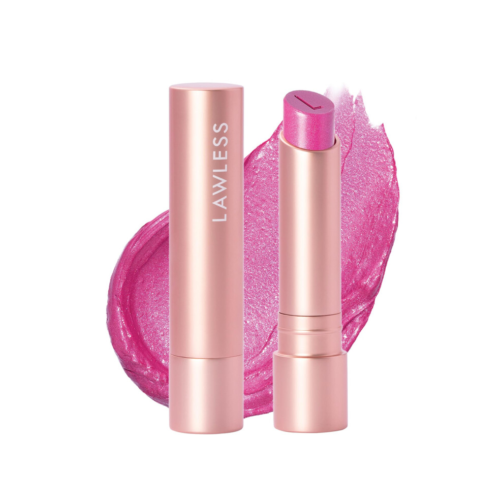 Lawless Forget The Filler Lip Plumping Line Smoothing Tinted Balm - Candy Girl - Premium Tinted Lip Balm With Natural Ingredients To Plump And Smooth