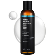 WELLAGE Hyper Peptide Skin Booster Tonik do twarzy - Przeciwstarzeniowy, przeciwzmarszczkowy, Zwiekszajacy elastycznosc dzieki peptydowi botulowemu -