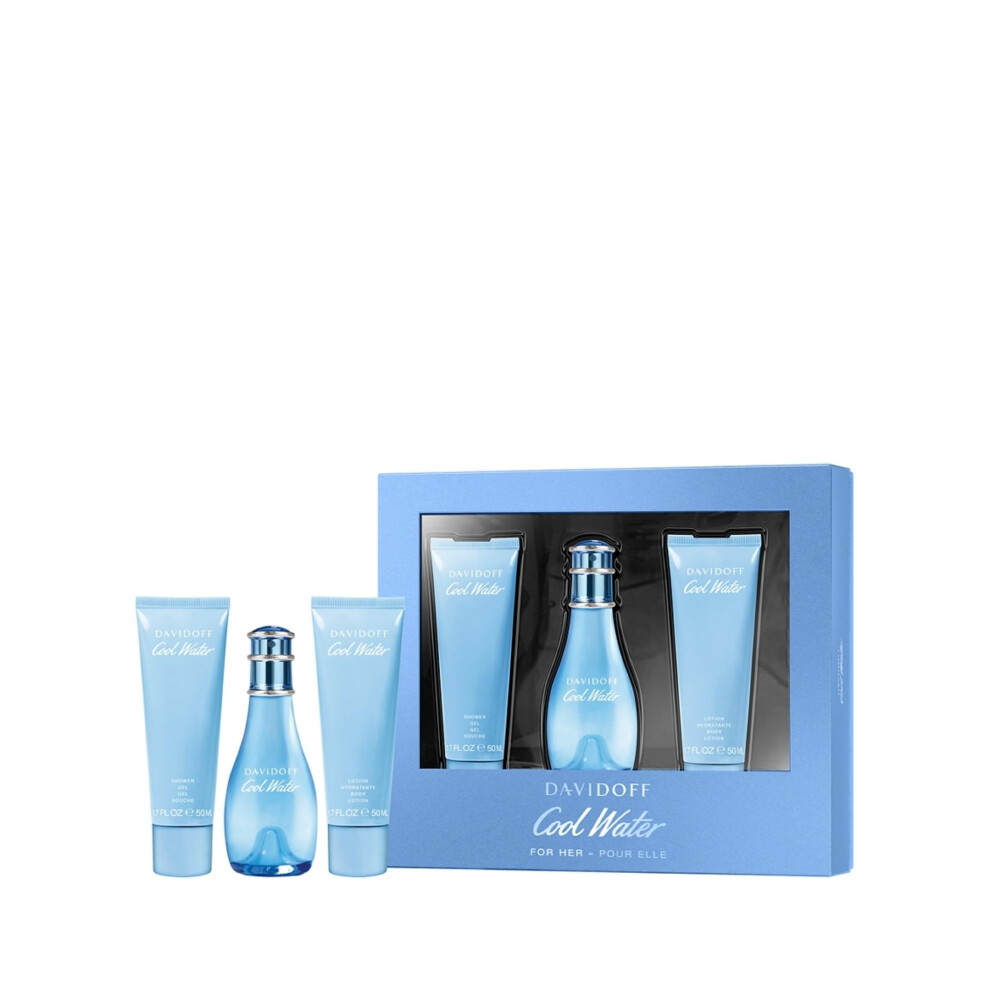 Davidoff Women's 3-Pc. Cool Water Woman Eau de Toilette Gift Set Festive Gift Set