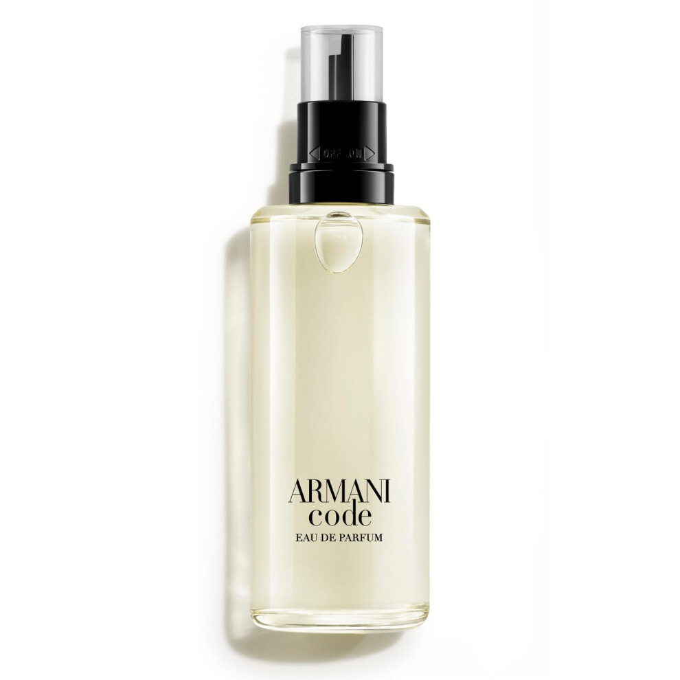 Armani Beauty - Code - Eau de Parfum Refill - Cologne for Men - Fougre Ambery Spicy Mens Fragrance - Green Mandarin  Nutmeg  Tonka Bean Notes - 5.0 Fl