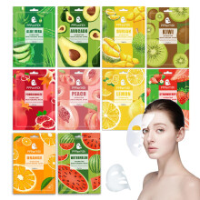 PPPanYiDi 10er-Pack Gesichtsmasken-Hautpflegeset, feuchtigkeitsspendende Gesichtsmasken-Hautpflege-Set, feuchtigkeitsspendendes Tuch-Gesichtsmasken-H