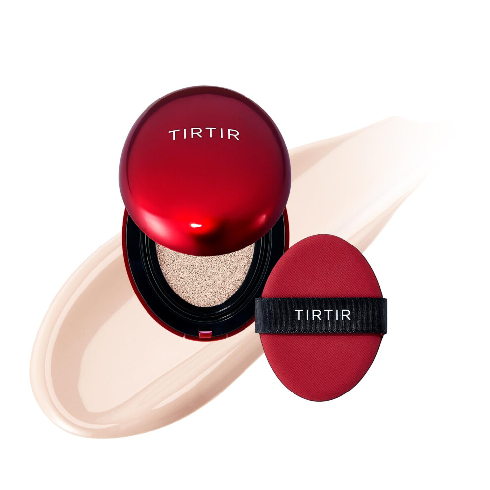 Tirtir Red [*Mini Size*] Mask Fit Cushion Foundation | Long-Lasting Lightweight Buildable Coverage Semi-Matte Finish Korean Cushion Foundation (#1