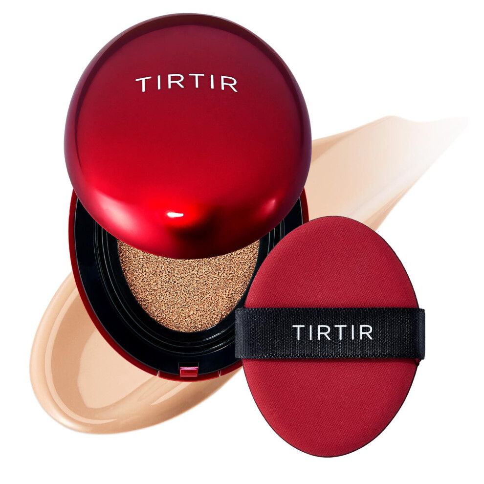 Tirtir [*Mini Size*] Mask Fit Red Cushion Foundation | Long-Lasting Lightweight Buildable Coverage Semi-Matte Finish Korean Cushion Foundation (#2