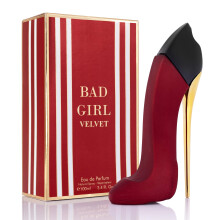 Bad Girl Velvet per donna EDP 3,4 fl oz - Tono dolce, caldo e polveroso - Combinazione di fava tonka, vaniglia, pralina, cannella e cacao - Senza