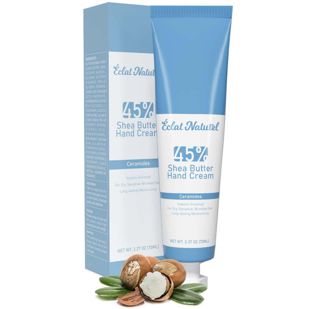 ?CLAT NATUREL Shea Butter Hand Cream  Made with 45% Shea Butter Moisturizer for Dry Hands  Vitamin E Niacinamide Ceramide Hand Lotion  Radiant Nourish-image-OPC-PGMDHXS-NEW
