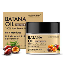 MAJESTIC PURE Batana Butter for Hair Growth | Moisturizes Scalp & Hair | Nourishing & Volumizing | 100% Pure & Natural | PETA Certified | 3.5 Oz