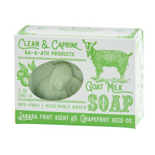 San Francisco Soap Company Clean & Caprine Goat Milk Soap Bar | Jabara | Dye-Free Bar Soap | Enriched with Nourishing Goat Milk | Unisex Fragrance |