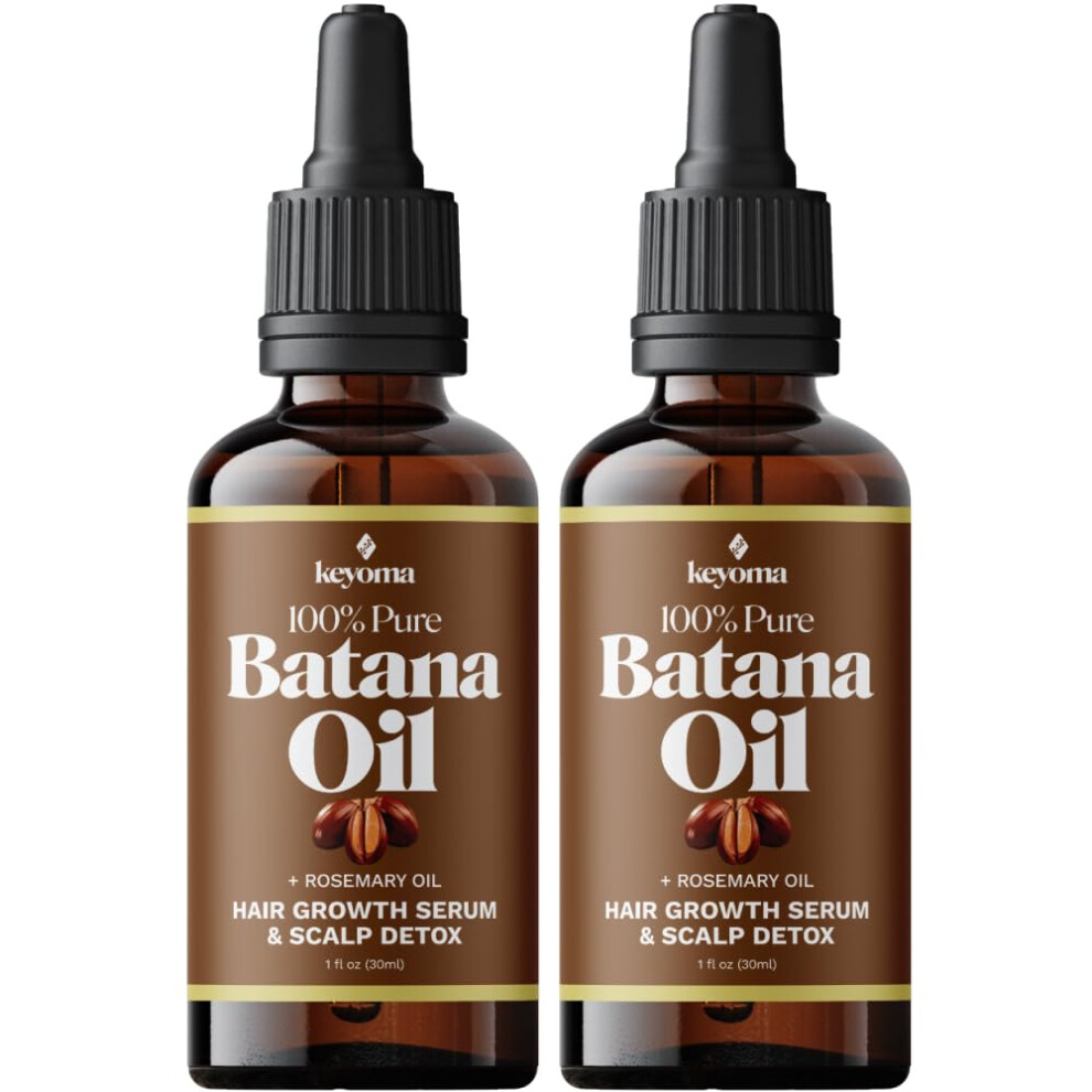 Keyoma - Batana Oil With Rosemary For Hair Growth - Nourish Scalp & Detox For Strong & Healthy Hair 100% Organic Batana Oil From Honduras With Rosema