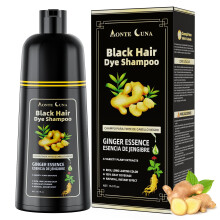 IIIMEIDU Black Hair Dye Shampoo 3 v 1 prrodn barva na vlasy Semipermanentn ampon na ed vlasy Cover Up Ginger Essence pro barven vlasy pro eny