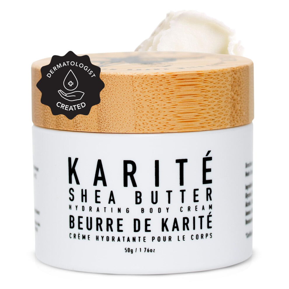 Karite Cre`me Corps Mini Shea Butter Body Cream | Hydrating Moisturizer for Dry & Sensitive Skin | Dermatologist-Formulated and Approved | Cruelty-fre