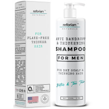REFORIAN Anti Dandruff Shampoo for Men Tea Tree Oil Shampoo for Dandruff Treatment Natural Zinc Shampoo for Thinning Hair Thickening Shampoo for Men
