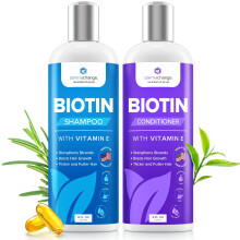 Biotin-Shampoo und -Spulung fur Haarwachstum Tiefenwirksame Feuchtigkeitsspulung fur trockenes, strapaziertes Haar, sulfatfrei und volumengeben
