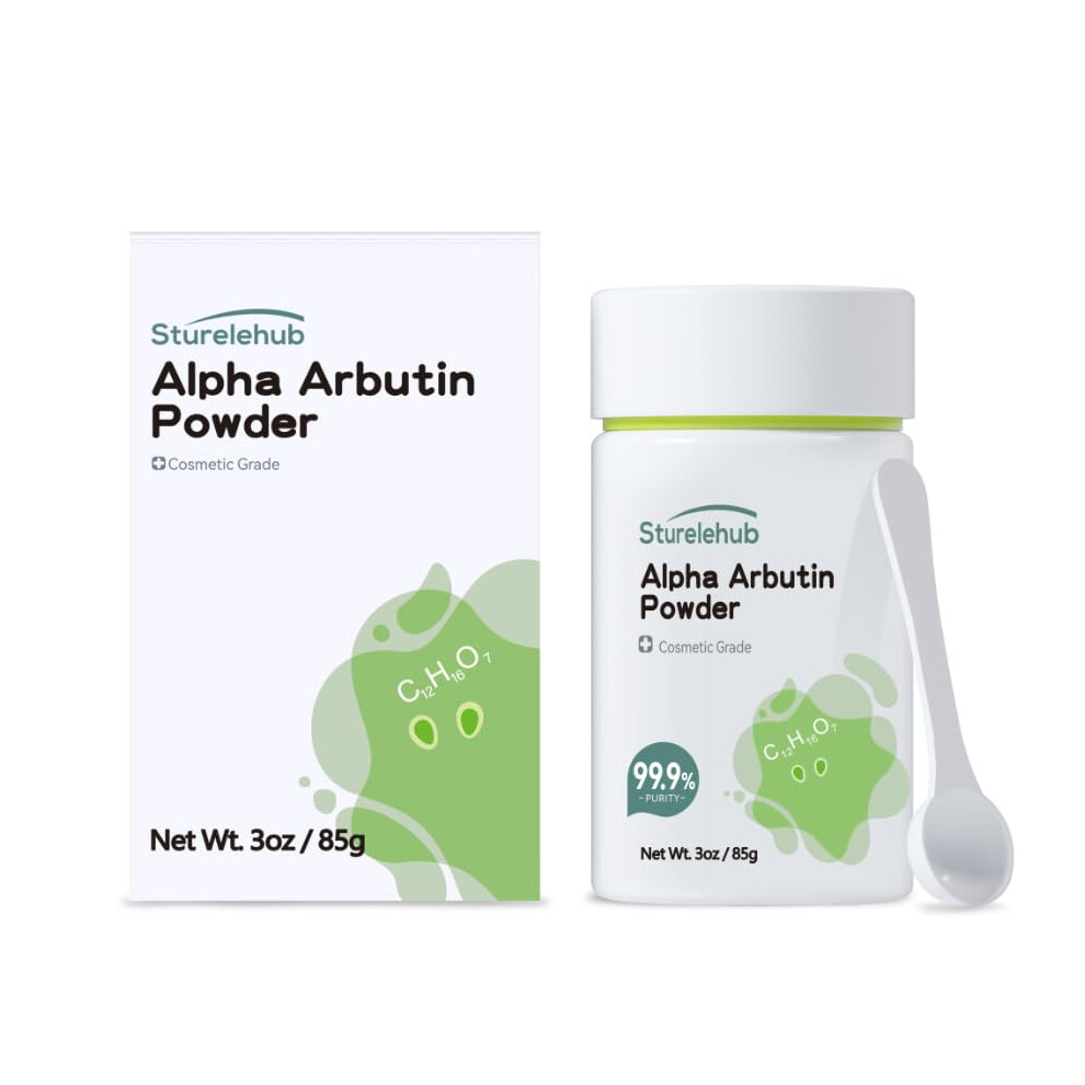 Sturelehub Alpha Arbutin Powder 3Oz / 85G 99.9% Purity Cosmetic Grade Alpha Arbutin Powder For Homemade Cosmetics